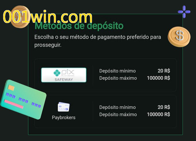 O cassino 001win.combet oferece uma grande variedade de métodos de pagamento